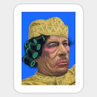 Gaddafi's Bad Hair Day Sticker